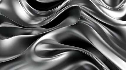 Fototapeta premium Metallic one of a kind wavy fluid foundation energize organize techgrade. Creative resource, AI Generated