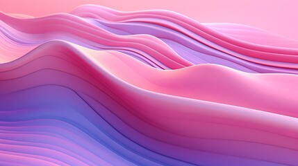 Fototapeta premium Pink Undulating lines shape a Colorful theoretical establishment. Creative resource, AI Generated