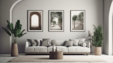 Energize internal parts parts parts parts organize of living room with cherish organize and wrapped blurbs. Creative resource, AI Generated