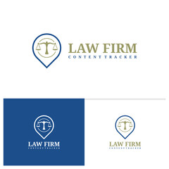 Law firm with point logo template, Creative Law firm logo design vector, Point logo concept