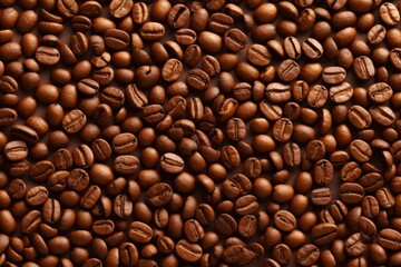 Fototapeta premium Coffee beans background, can be used as a whole background. Ai generated.