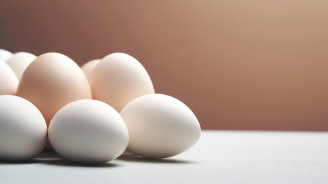 An image of eggs illustration background presentation template. Ai generative