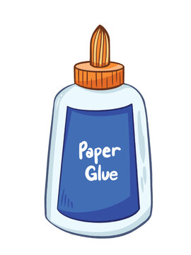 cartoon paper glue bottle clip art preview
