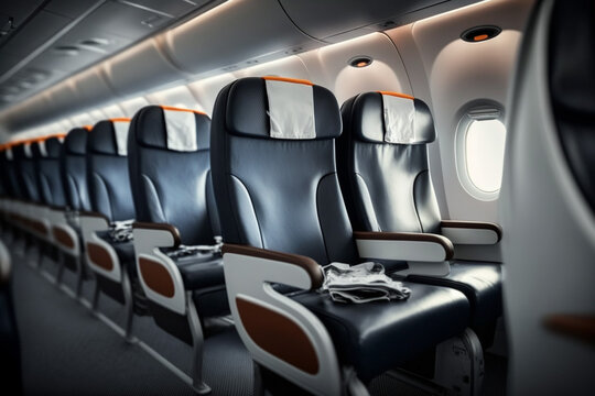 旅客機の座席イメージ：AI生成画像