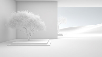 white wall with a window
white background
Generative AI illustration