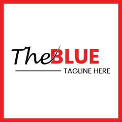 The Blue Font Logo Design