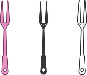 Meat Fork  Vector, Cutlery, Meat Fork Outline Vector, Fork Clipart, Fork Spoon,  Silhouette  Fork, Fork Eps, Vector