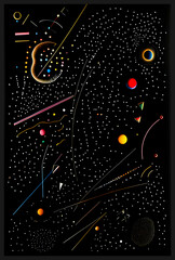 Abstracted art on the black background