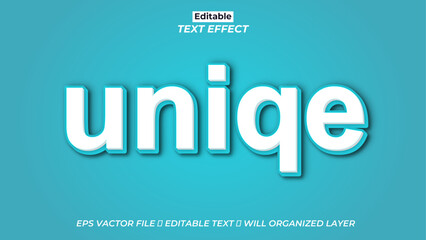 Fototapeta premium Free vector editable uniqe text effect, 3d text effect 