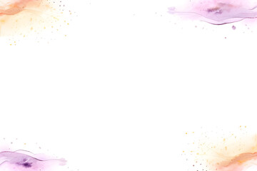 Abstract watercolor background with watercolor splashes on the outer edge and space for text