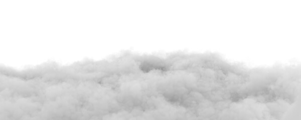 Cumulus and fluffy cloud shape with isolated on transparent background - PNG file, 3D rendering illustration for create and design or etc