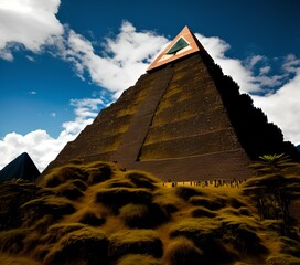 Fototapeta na wymiar Pyramid of Incas, Generative AI Illustration