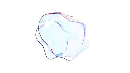 Soap bubble on white 3d render