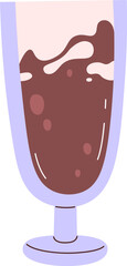 Glass With Chocolate Cocktail