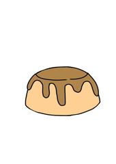 Leche Flan Filipino Dessert Illustration