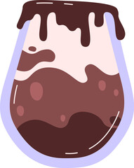 Glass With Chocolate Cocktail