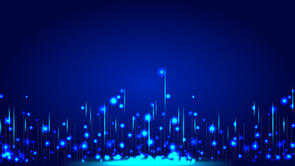 abstract futuristic technological wallpaper with glowing lights and lines on a dark blue background 
