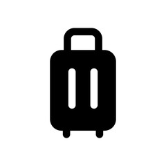 luggage icon solid style vector