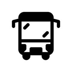 bus icon solid style vector