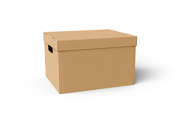  Blank packaging brown cardboard box for product 3d Render