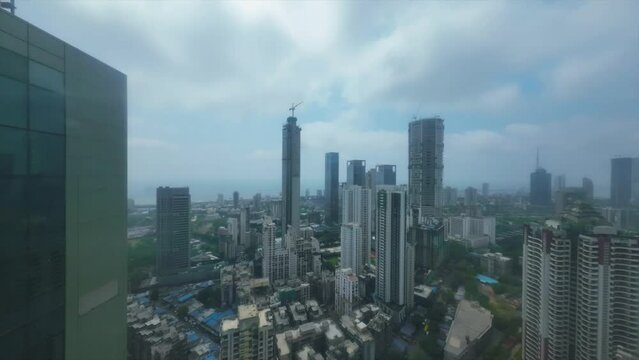 lower parel city top timelaps wide view in mumbai