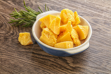 Pieces of delicous parmesan cheese