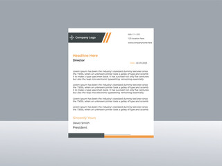 corporate letter head design template 
