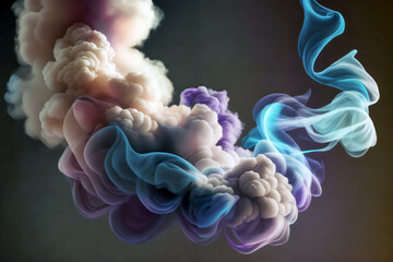 Abstract background with colorful smoke. generative ai. - 606978682
