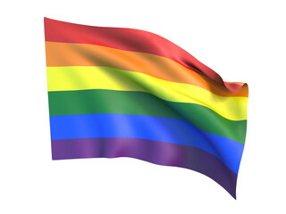 Fototapeta premium Rainbow flag (LGBT movement) or LGBT symbol in rainbow colors .Png transparency