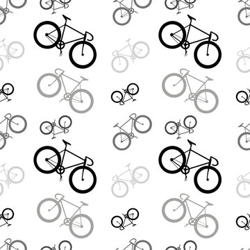 Fixed gear bicycle seamless pattern , Seamless pattern bicycle design
