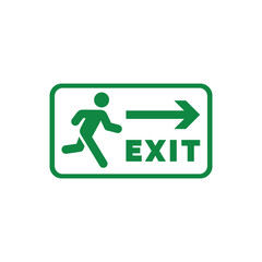 Emergency exit symbol icon isolated on white background