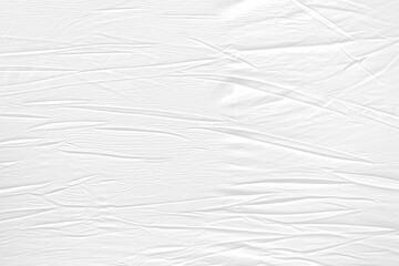 Abstract white wrinkled fabric texture for background. White crumpled cloth for backdrop. - obrazy, fototapety, plakaty