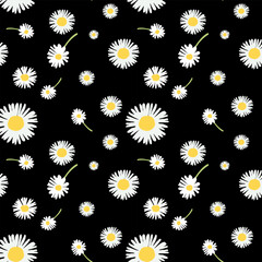 seamless pattern with camomiles