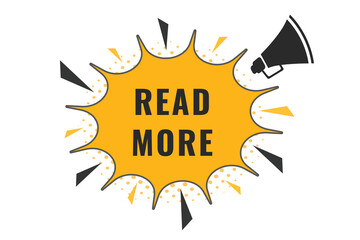 Read More Button. Speech Bubble, Banner Label Read More