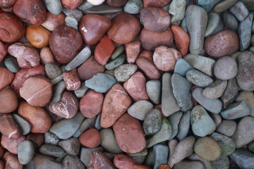stone wall background. Garden gravel. Usually used to cover the ground under ornamental plants.
