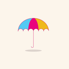 Free vector illustration of an umbrella flat icon