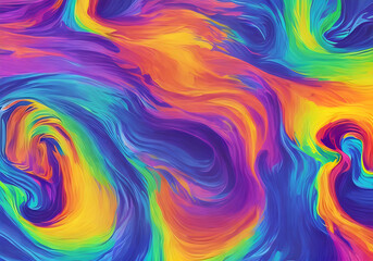 Vintage 3D waves with abstract colors.