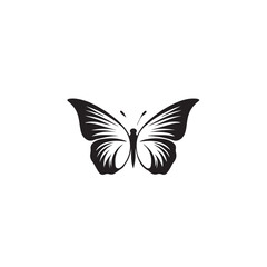 Obraz na płótnie Canvas Butterfly continuous line drawing elements set isolated on white background for logo or decorative element. Vector illustration of various insect forms in trendy outline style