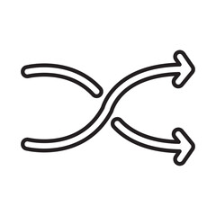 SHUFFLE design vector icon design vector line icon svg