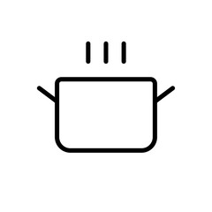 Cooking line icon. Boiling time, frying pan and kitchen equipment. Fork, spoon and knife line icon. Recipe book, chef's hat and cutting board. Cookbooks, frying times, hot pots. Vector