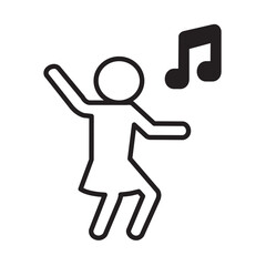 Solid Line DANCING WOMEN design vector icon design vector line icon svg