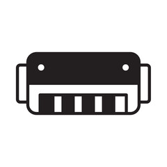 Solid Line HARMONICA design vector icon design vector line icon svg