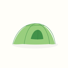 Tent for camping and hiking illustration