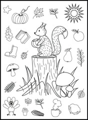 Autumn Coloring Pages for Kids