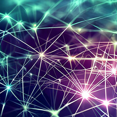 Obraz premium Neuronal connection close up view, mental health concept, generative ai.