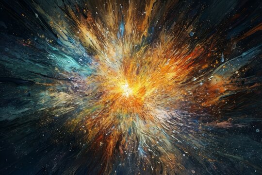 Space big bang. Generate Ai
