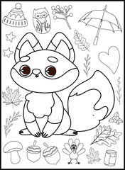 Autumn Coloring Pages for Kids