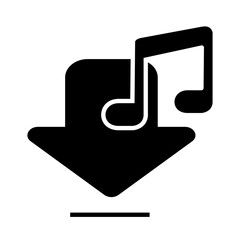Solid DOWNLOAD MUSIC design vector icon design vector line icon svg