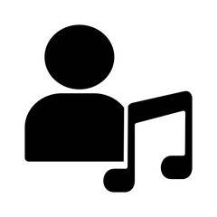 Solid MUSIC ARTIST design vector icon design vector line icon svg