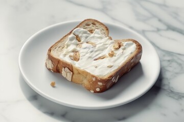 Bread cream cheese food. Generate Ai
